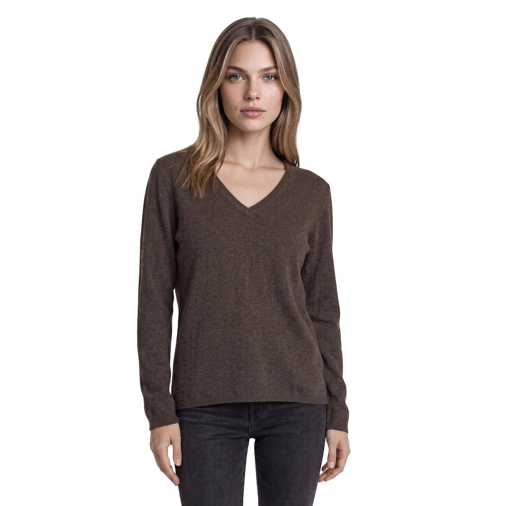 Charter Club 100% Cashmere Sweater Women's Size XS Brown V-Neck Classic